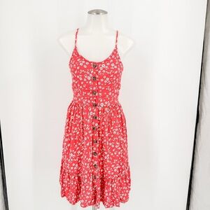Jopra Red Sleeveless Spaghetti Strap Dress